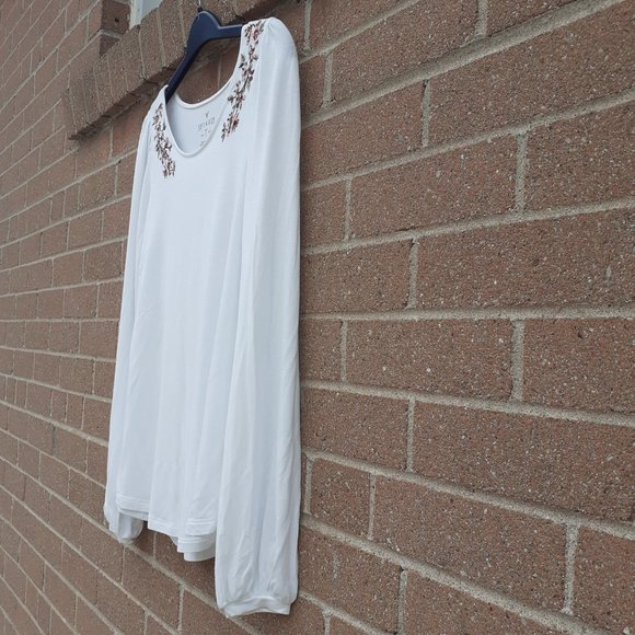 Balloon sleeve boho blouse Soft & Sexy size Small nwot Summer/spring - Picture 2 of 4